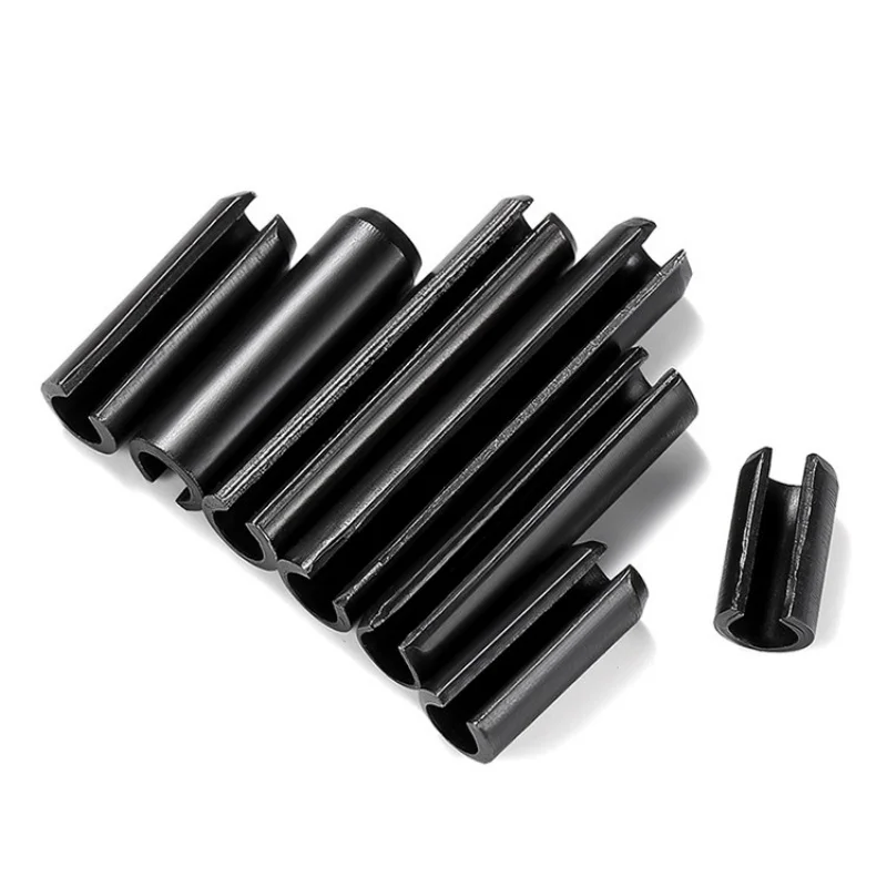 M1.5 M2 M2.5 M3 M4 M5 M6 M8M10M12 65 Manganese Steel Black Spring-Type Straight Pins Spring Elastic Cylindrical Cotter Pin Dowel