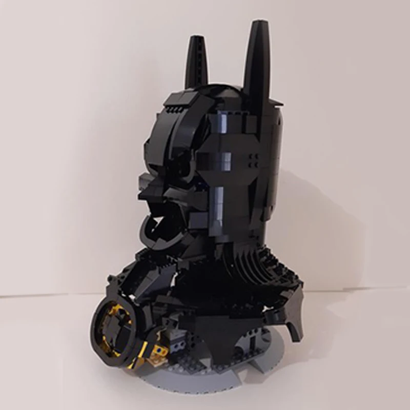 Набор строительных блоков MOC 76139 «Маска Бэтмена» (1065 деталей) – коллекционная модель, декор для дома, украшение для стола, креативный подарок для взрослых