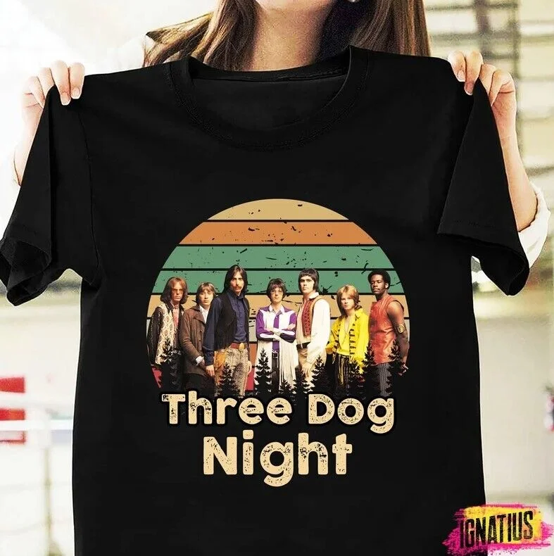 Three Dog Night American Rock Band Vintage T-Shirt - Three Dog Night Fans Gift