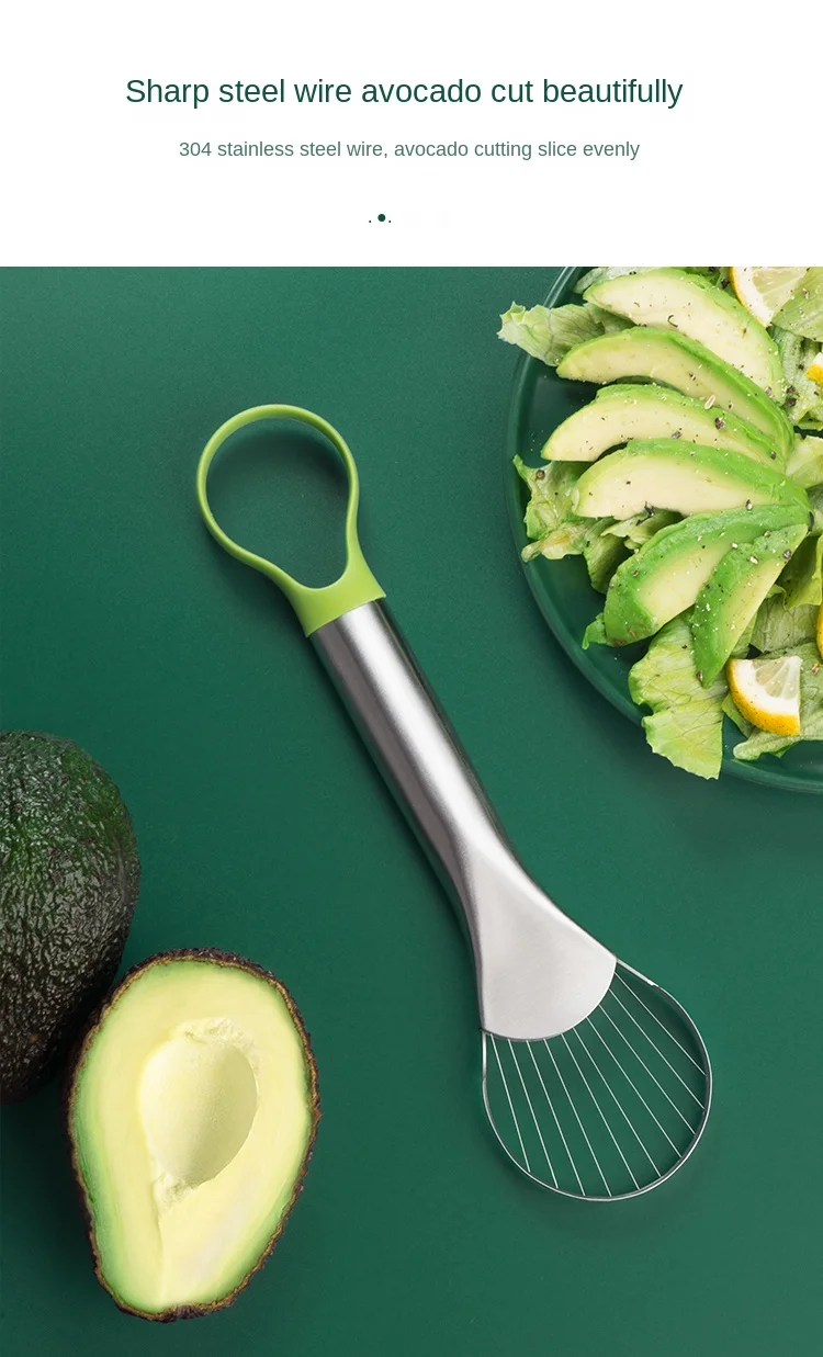 Avocado-Messer-Gadget, Edelstahlschneider, Küchenhelfer, Obstschneideartefakt, alles für Küche und Zuhause, Drachenfruchtscheiben – Detail 4