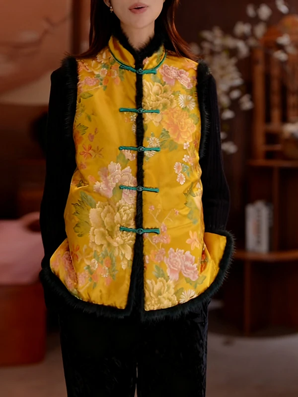 

Chinese Sle Suede Mink Vest Women's 2025 Winter New Sle Improved Song Jin Stand Collar Warm Vest Outerwear