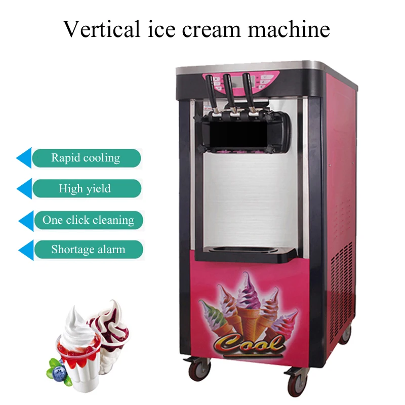 Soft Ice Cream Machines Commercial Sorbet Coolers Tricolor Desktop Sweet Cone Freezing Equipment Vending Machine