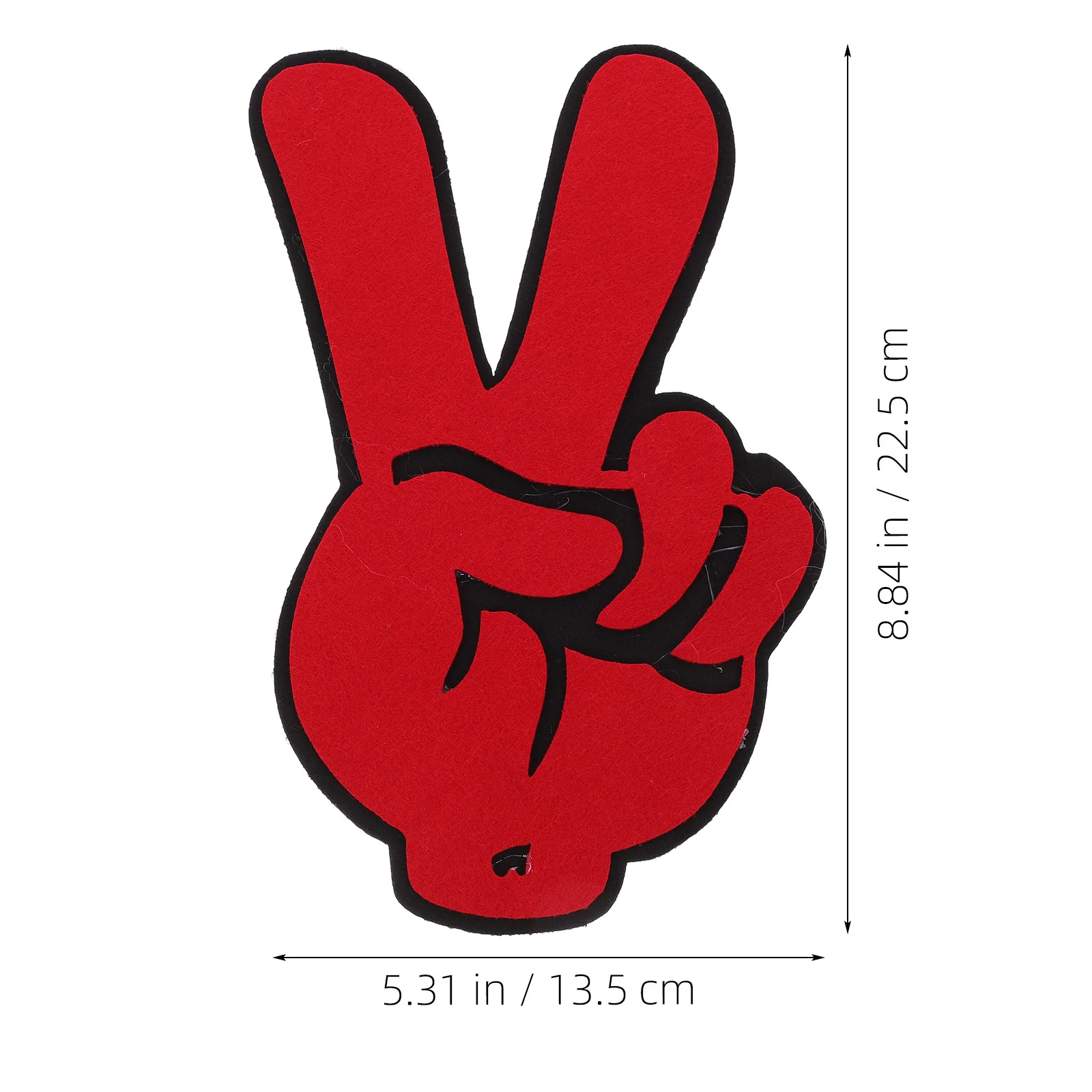 

2Pcs Cheerleading Felt Cloth Finger Victory Hand Gesture Prop Unique Design Sports Fan Finger Party Supplies Felt Cloth Hand