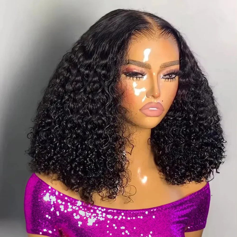 13x4 Water Deep Wave Short Bob Lace Frontal Wig For Women Curly 9x6 Hd Glueless Human Hair Wig Ready To Wear Go Human Hair Wigs