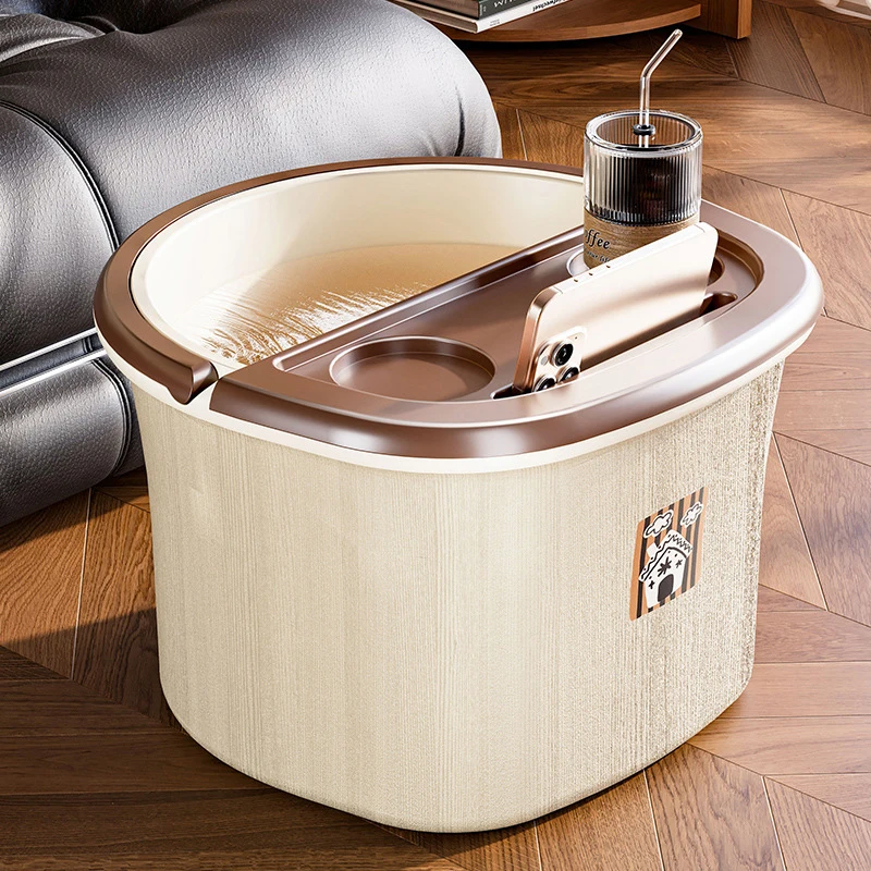 

Dorm & Home Cute Foot Bath Tub - Knee-High Deep Tub, Thickened Insulated, Calf Health Massage Foot Basin