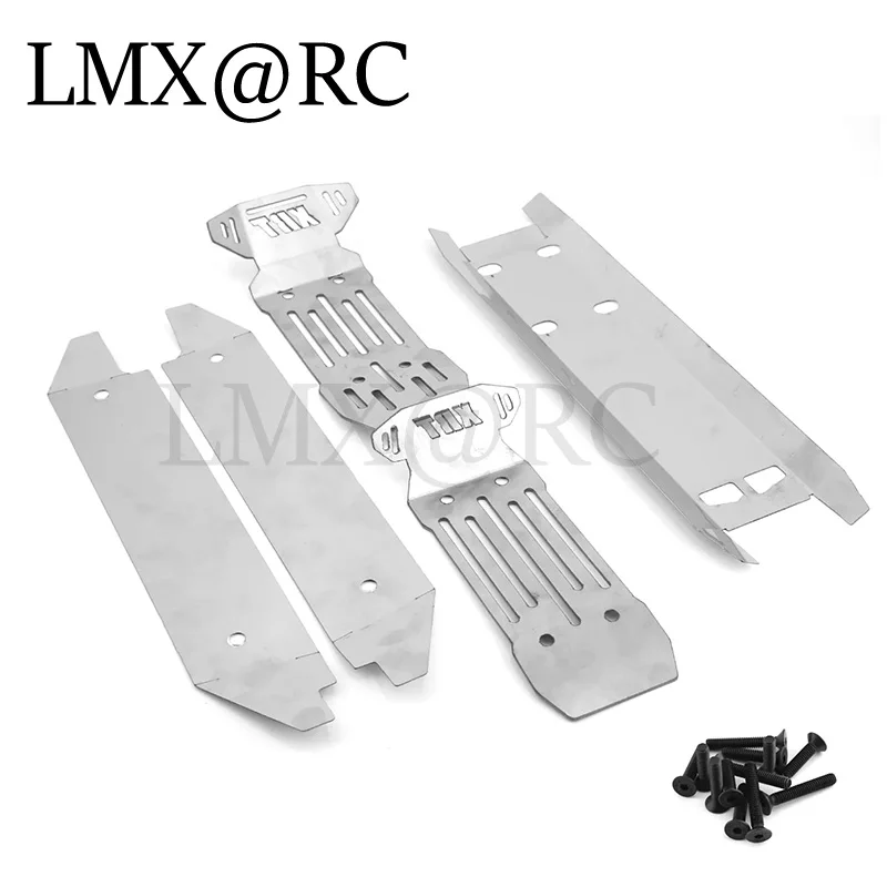 5pcs Stainless Steel Front Rear Chassis Armor Skid Plate Protector for Traxxas 1/10 MAXX V2.0 W/WIDEMAXX MONSTER TRUCK-89086-4