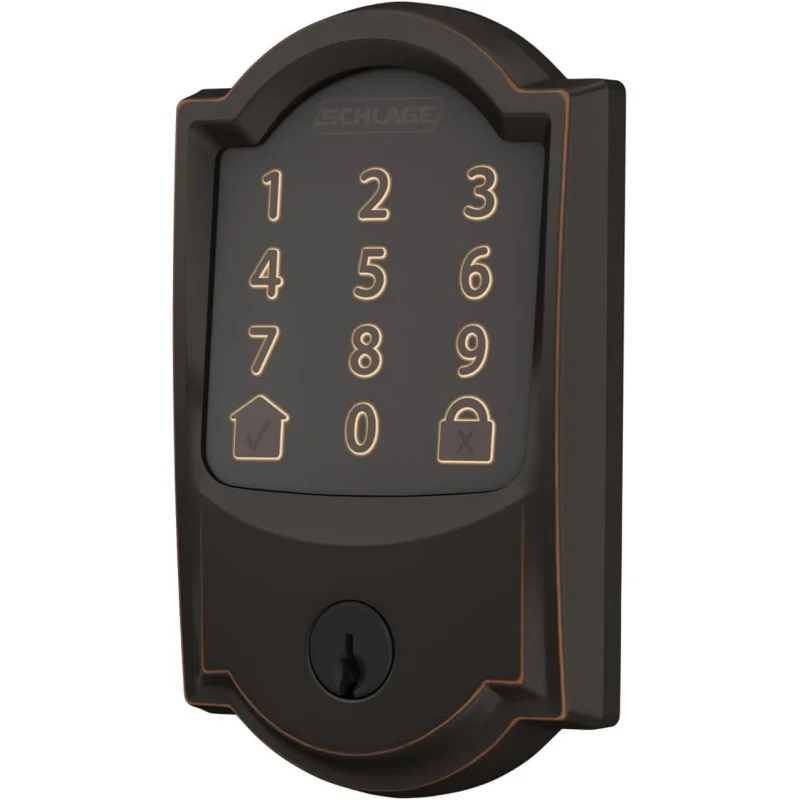 Imagem -03 - Schlage-smart Wi-fi Deadbolt com Camelot Trim Codificar em Bronze Envelhecido