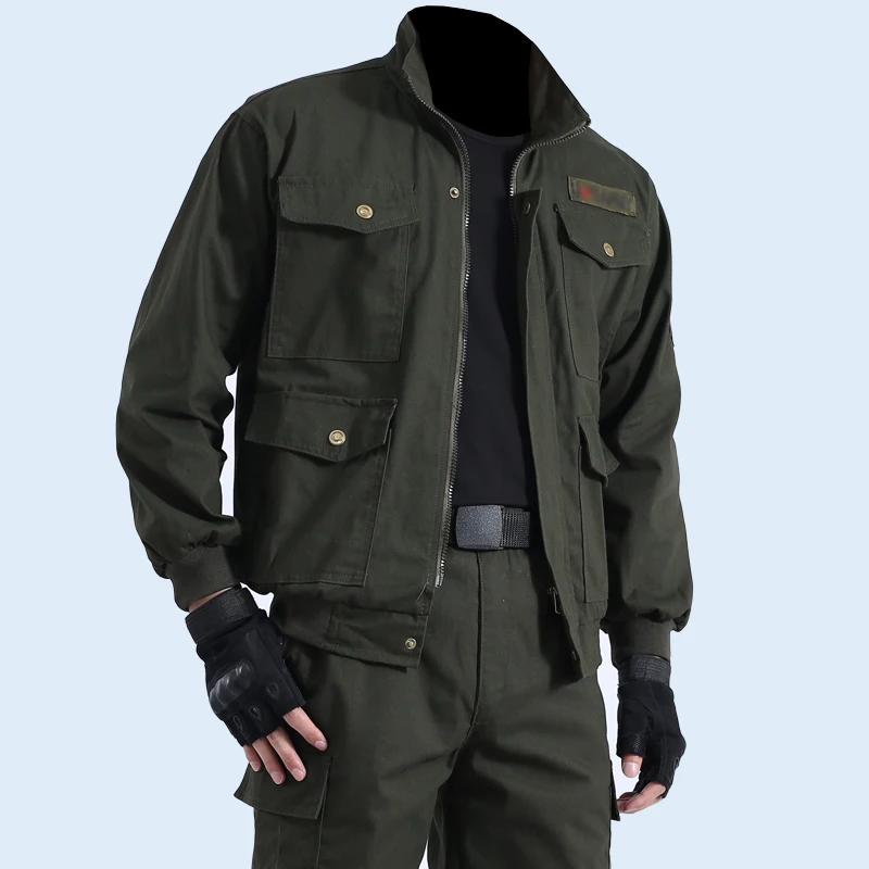 Outdoor Wear-resistant Overalls Men And Women Pure Cotton Thick Suit Welding Spring And Autumn Labor Insurance Service