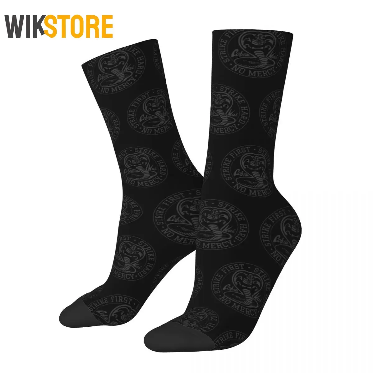 

Hip-hop Men's Women's Karate Tournament Cobra Kai Socks Karate Kid Movie Non-slip Soccer Socks Breathable Cute Sock