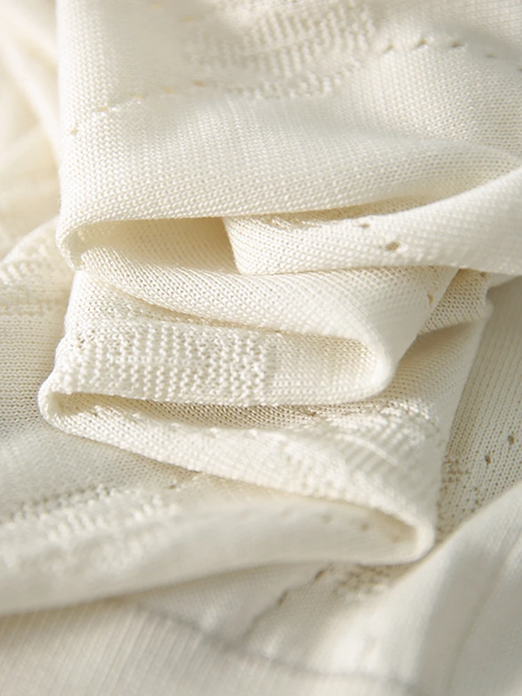 Knitting Tops Women Summer Fashion O Neck Slim Thin Short Sleeve Tshirts Tee Shirt Femme Solid Basic Hollow Out T Shirt Female