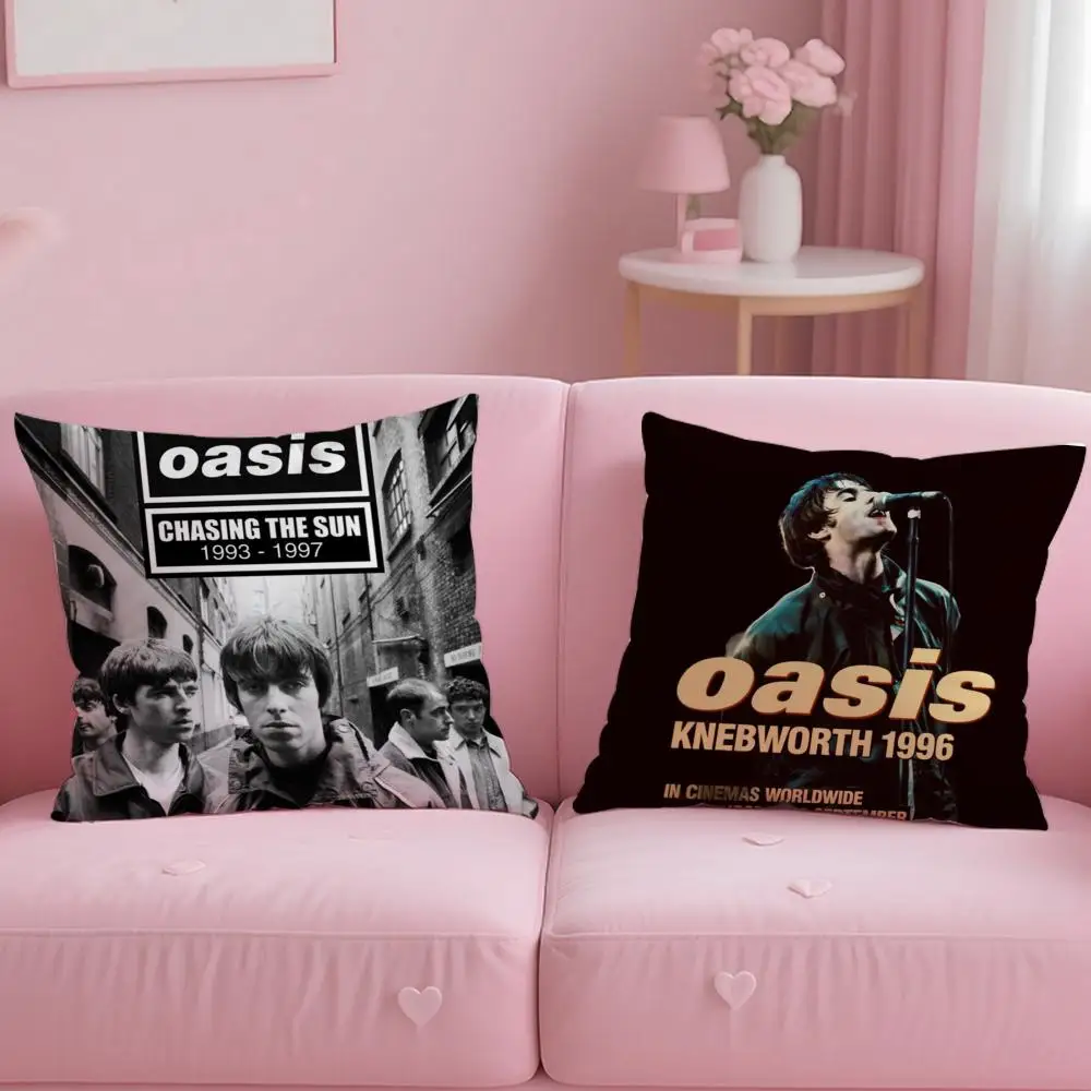 Classic Band Oasis Cushion Cover Soft & Easy-Wash Pillow Case – Versatile for Couch, Bed, Travel and Office