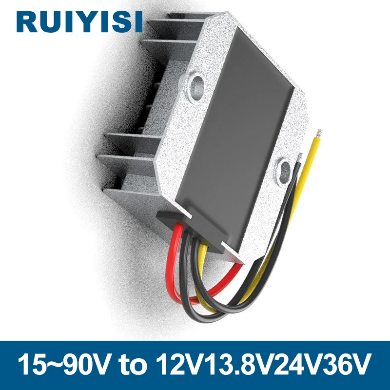 

RUIYISI dc-dc90V72V80V48V36V24V60V to 24V12V113.8V15V19V9V5V24V5A-10A step-down module power converter inverter