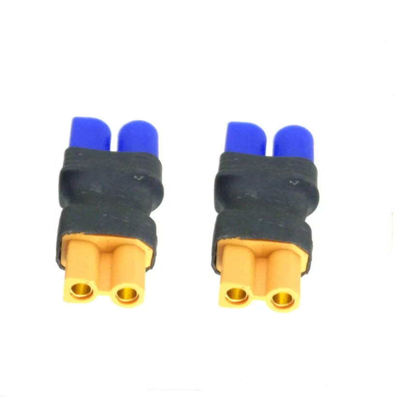 2 Pcs XT30 Male Female to Deans T Plug TRX Traxxas EC5 EC2 Male Female Connector Plug Adapter for RC Model Battery ESC