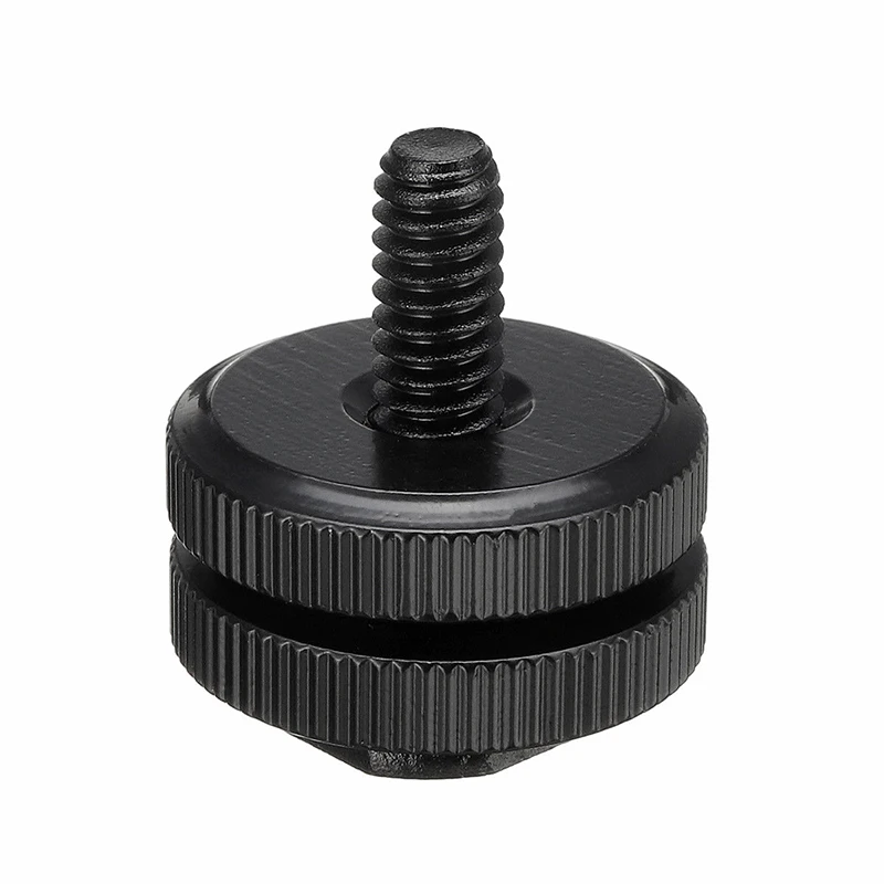 1/4 "Dual Thumb สกรูแฟลชเย็นรองเท้าร้อนอะแดปเตอร์กล้องอัพเกรดแฟลชแฟลชการถ่ายภาพกล้องอะแดปเตอร์ Mount สําหรับ DSLR ใหม่