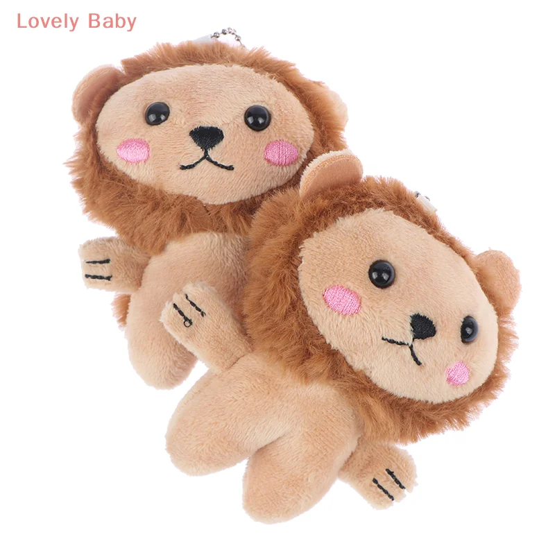 【BBS-7】12 cm Kawaii Little Lion Peluche Peluche Bambola morbida Portachiavi Borsa Accessori pendenti
