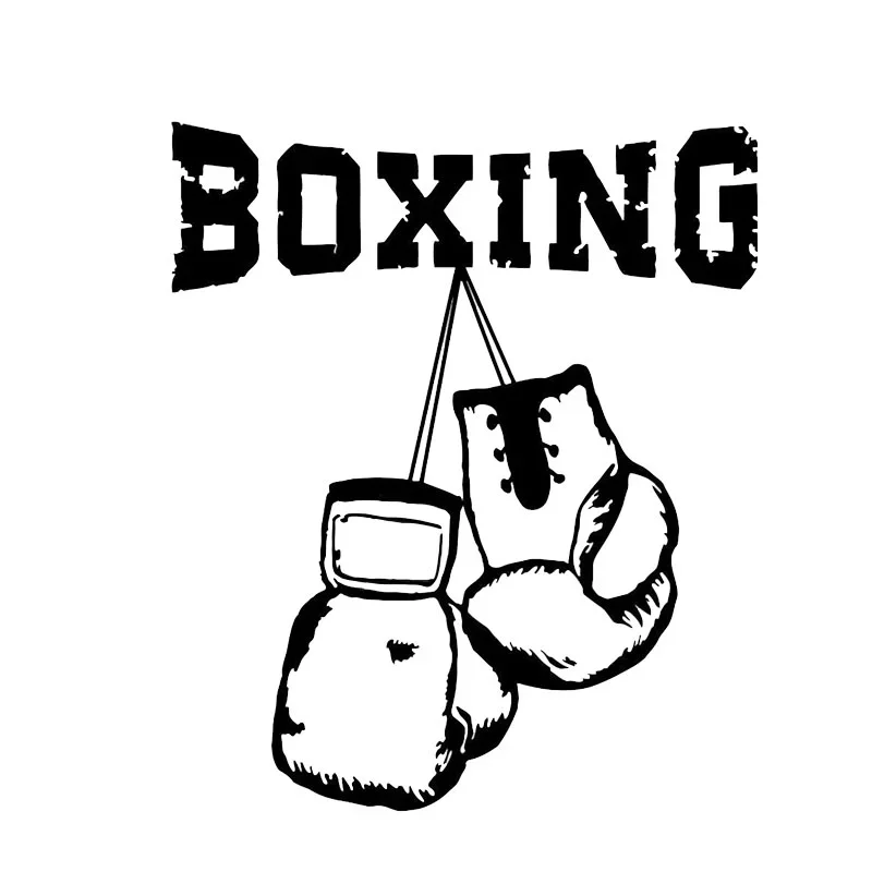 Fitness Fight Boxing Graphic Car Stickers Bumper Window Accessories Waterproof Sunscreen Vinyl Decal,13cm*11cm