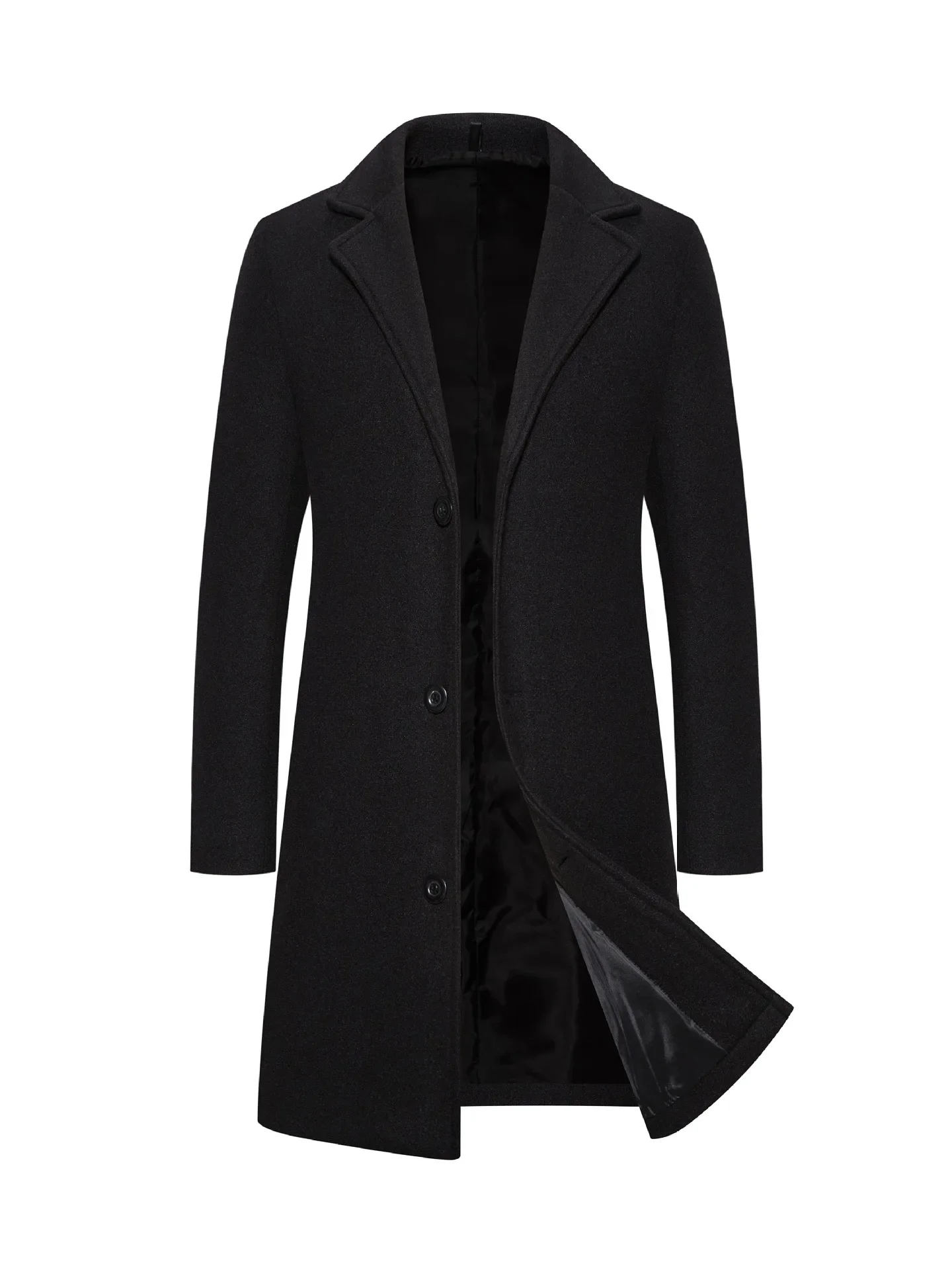 

Long Single-breasted Casual Style Trench Coat Solid Color Jacket Fast Selling Foreign Trade Explosion Product Trench Coat Men