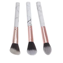 Marble Pattern Blush High Gloss Brush Oblique Head Face Repair Brush Powder Makeup Brush Wholesale Beauty Makeup Tools