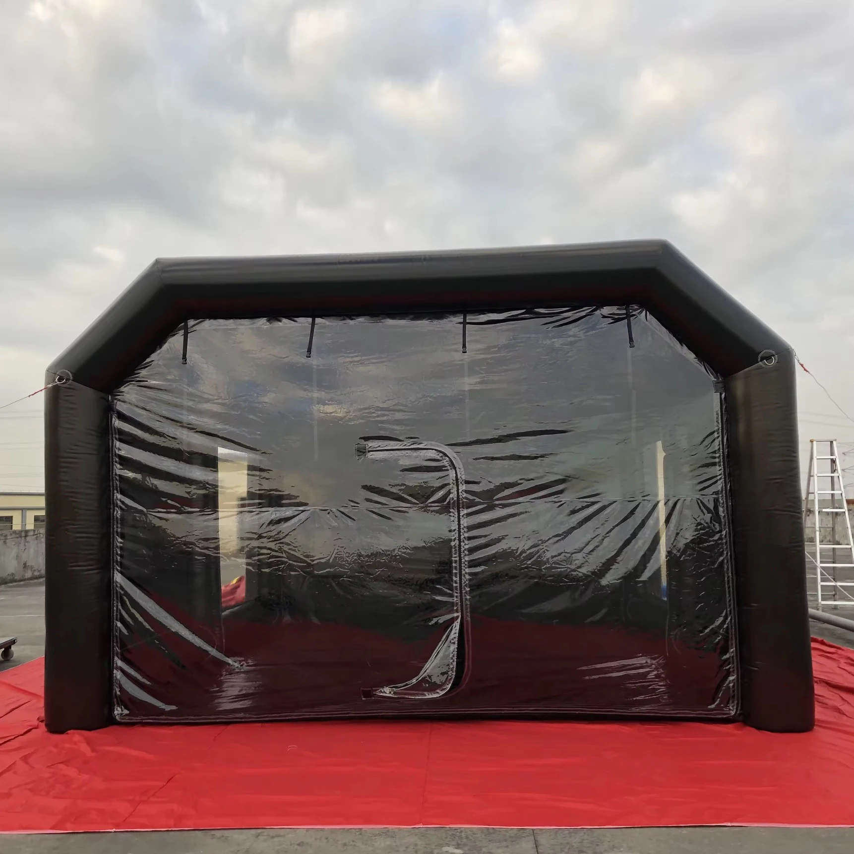 Tenda gonfiabile gigante da 13FT/Garage per auto/Workshop Cabina spray esterna per carport portatile con soffiaggio d'aria per eventi di veicoli/camion