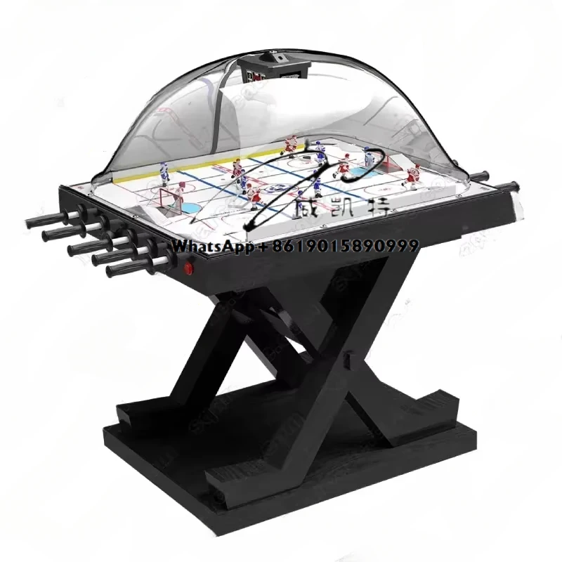 Large arcade game city air hockey table coin operated Air Bubble hockey table with clear numbers and electric fan