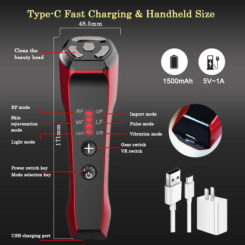 家庭用美容EMS機器 6 in 1 フェイスリフティングデバイス EMS 若返りフェイスマッサージャー 光子光療法