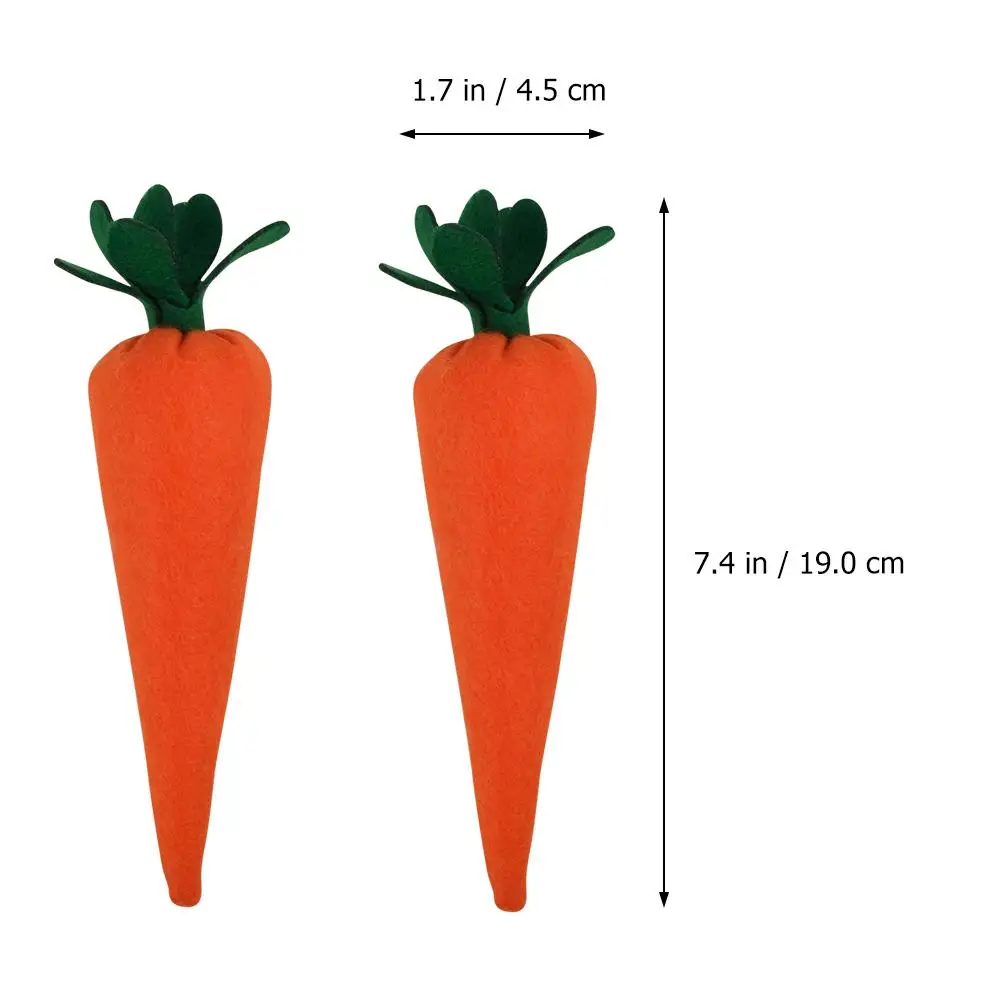 3 Pcs Carrot Ornaments for Easter Simulation Decors Artificial Decoration Party Supplies Festival Kids