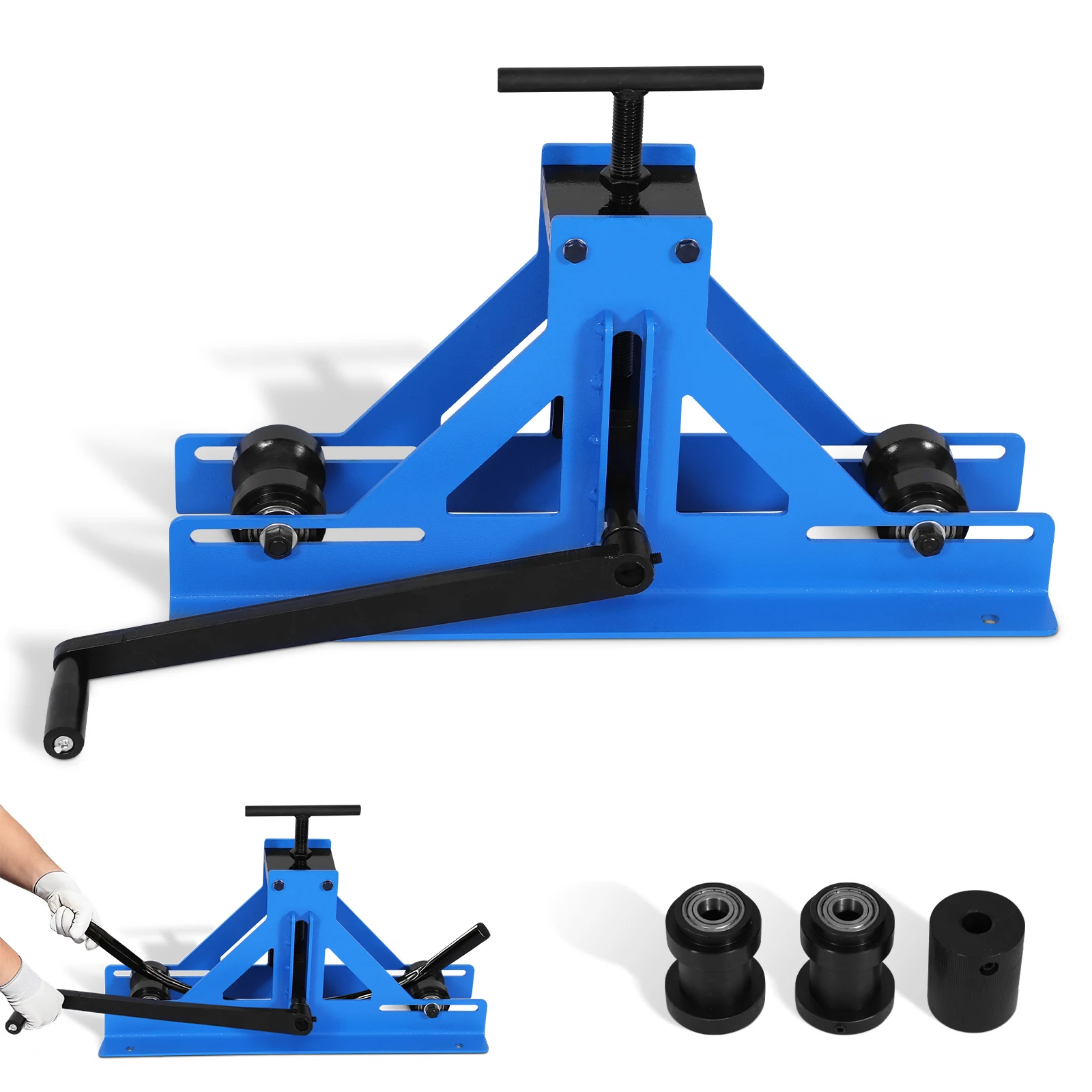 

Manual Tube Roller Bender Manual Tube Bending Rolling Tool for Mild Steel/Copper/Aluminum