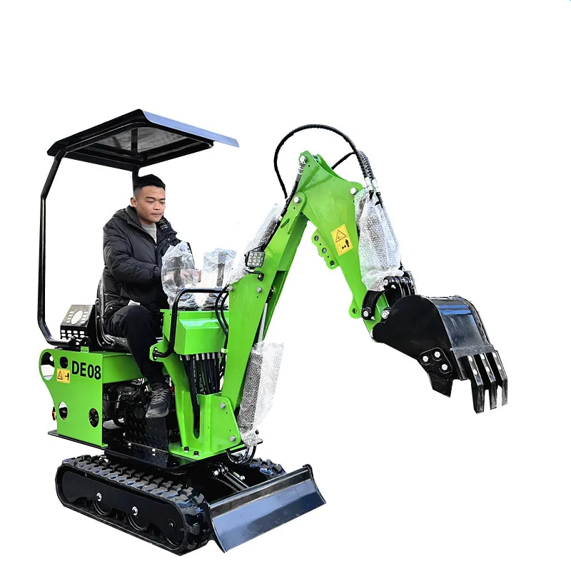 New Diesel Engine Compact Mini Excavator Full Hydraulic Digger 360 Degree Ratate Excavator Customized Color Mini Backhoe Loader