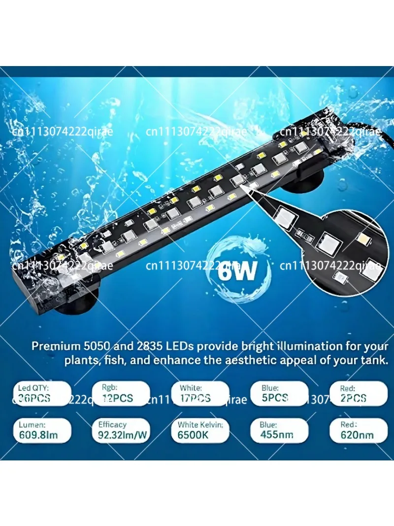 Submersible Aquarium LED Light Auto Day Night Cycle Fish Tank Diving Lamp