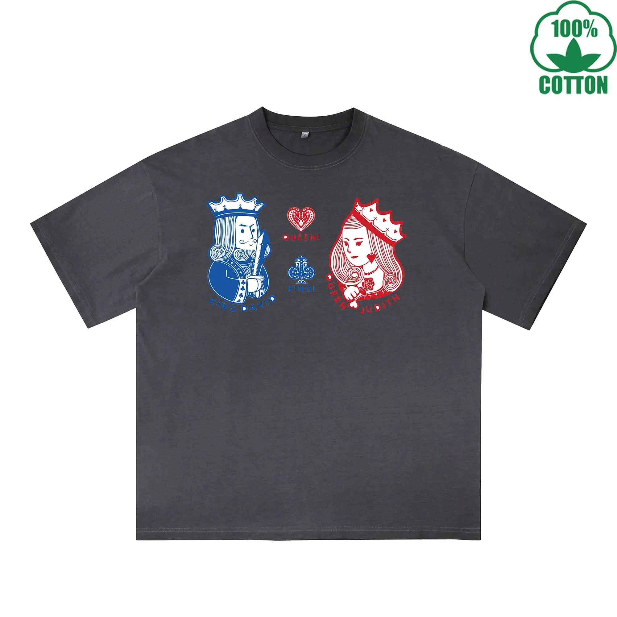 

Футболка с принтом «Покерная дуэль», 230 г, разноцветная, свободного кроя, модная, 100% хлопок, с коротким рукавом