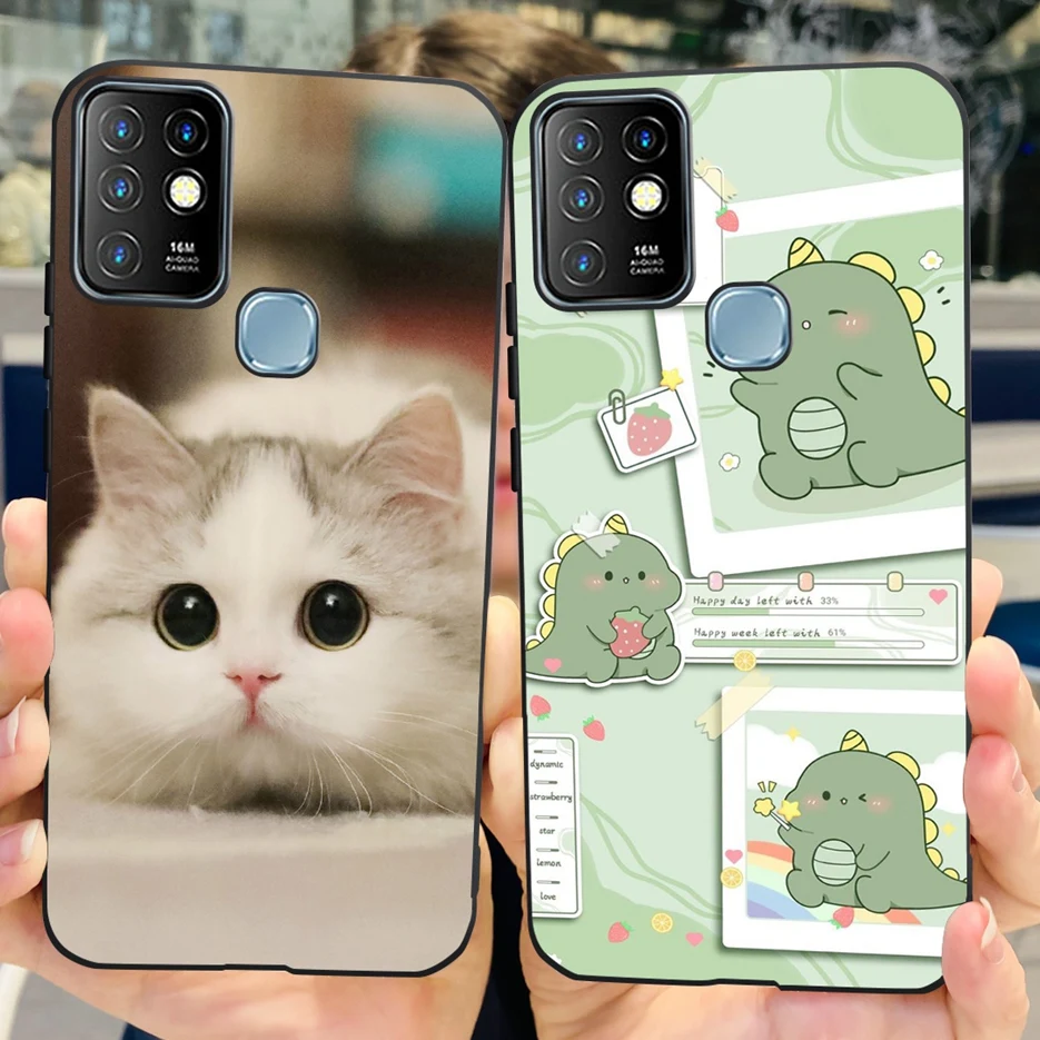 For Infinix Hot 10 Case X682B X682C Cute Painted Cover Soft Silicone Phone Case For Infinix Hot 10 Hot10 Back Cover 6.78\'\' Coque