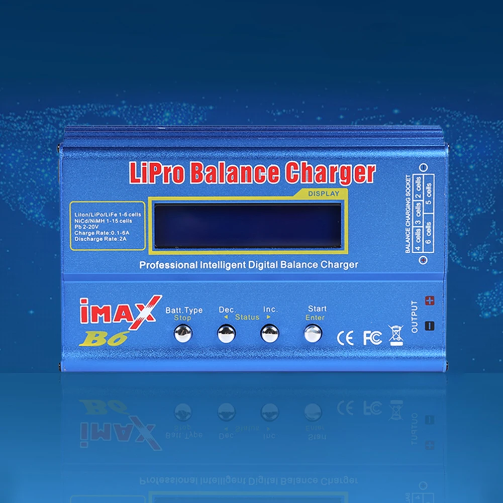 50/80W Aircraft Model Charger 15V 6A Adapter Battery Charger AC/DC Balance Discharger for Lion LiPo NiMH NiCd LiFe Pb RC Battery