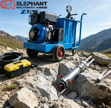 Hydraulic Handhelp Splitter Hart Rock Electric Drive Rock Splitting Equipment For Small Projects