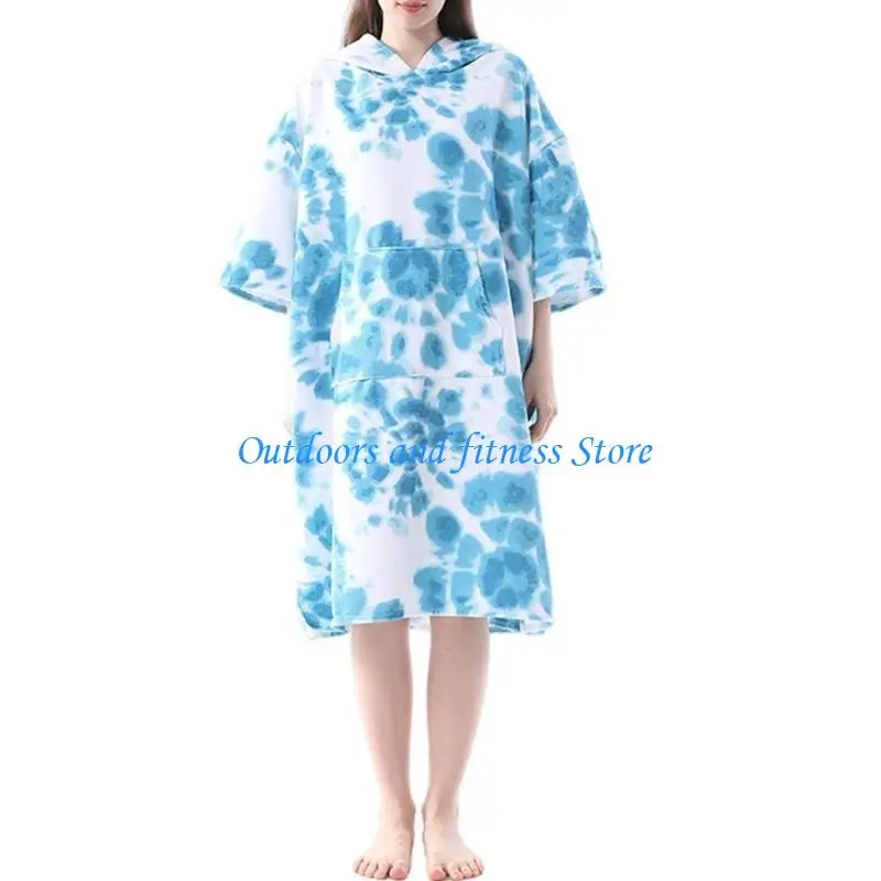 

H053 Changing Robe Microfibre Towel Poncho Hoodied, Changing Towel Surfing Poncho
