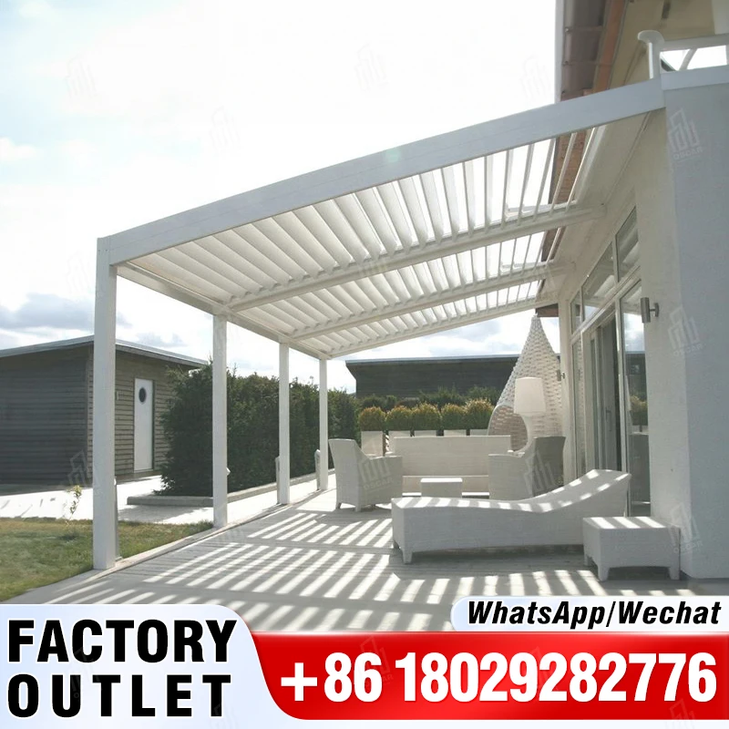 AS2047 Australia TOMA Fashion Motorized Waterproof Aluminum Roof Louver Automatic Rainproof Louver Pergola Aluminium Outdoor