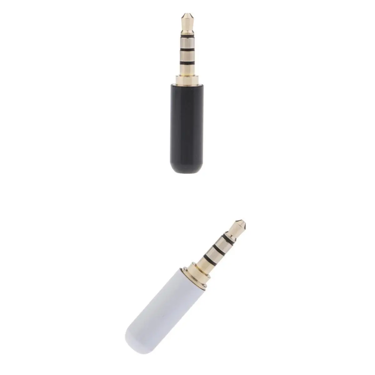 Audio Video TRRS 3.5mm 4 Pole Male Plug Headphone Jack Metal Assembly Adapter for Earphone Microphone PC