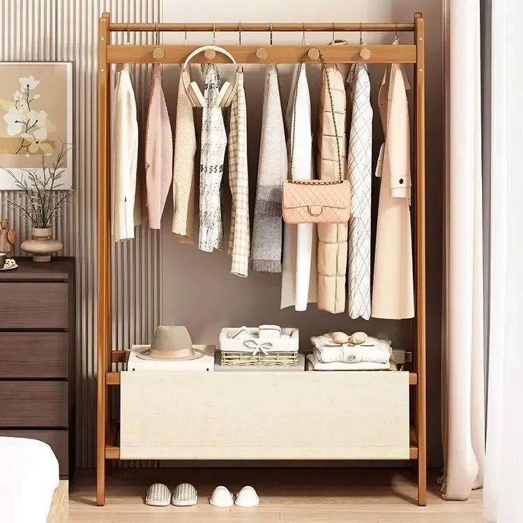New model Coat rack Floor-to-ceiling hanger Drying rack Bedroom Bedside Multifunctional storage rack Hanging clothes