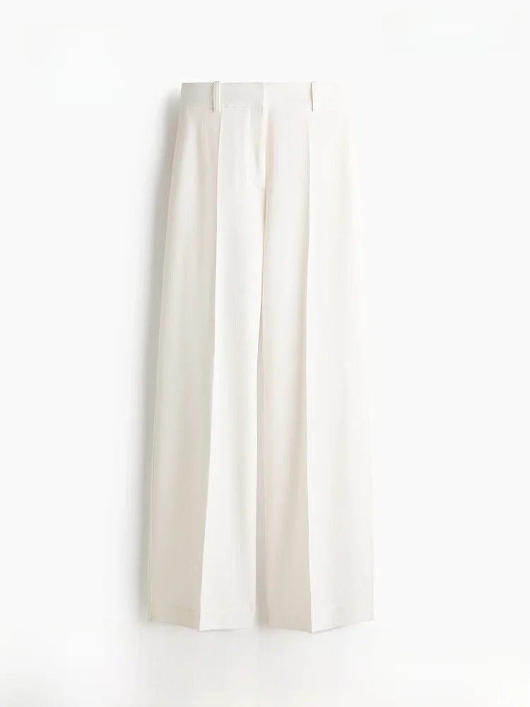 

Spring New Wide Leg West Pants Women's Clothing HM2026 H&M Brand Trousers for Ladies Faionable Busin Casual Pants
