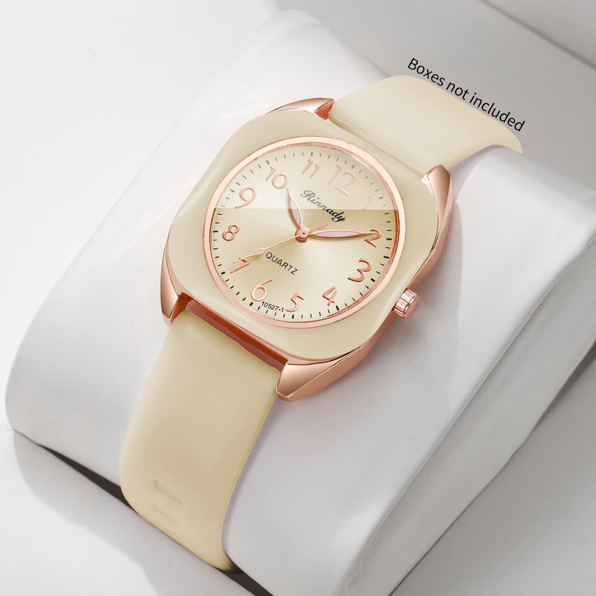 Fashion Women Square Quartz Watch Silicone Band Arabic Dial Ladies Casual Wrist Watches Relogio Feminino（Without Box)
