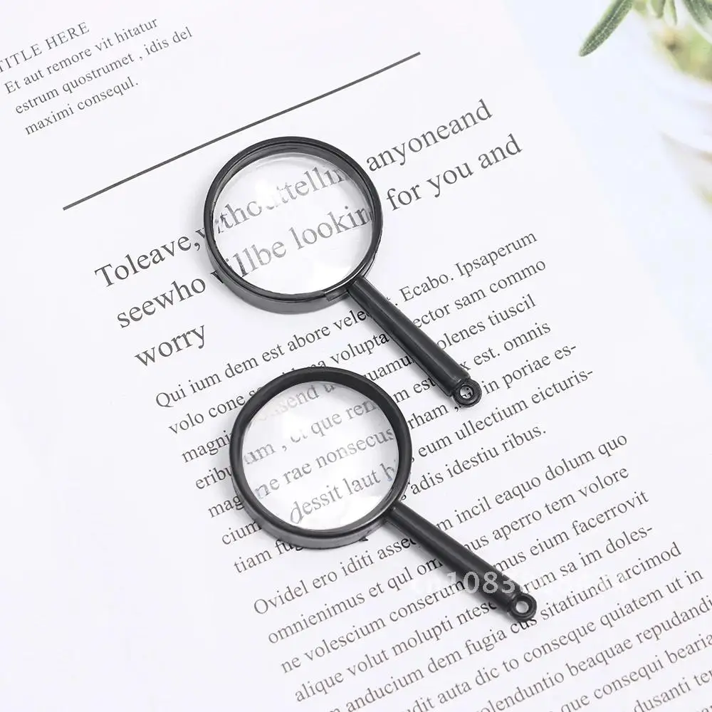 1/5Pcs 25mm Mini Pocket Magnifying Glass Top Handheld Reading 5X Magnifier Reading Glass Lens Insect viewer Jewelry Loupe