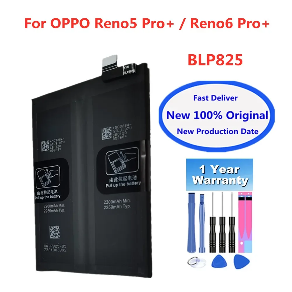 

4500mAh BLP825 Original Battery For OPPO Find X3 Neo Reno5 Pro+ 5G /Reno6 Reno 6 Pro Plus 5G Phone Batteria