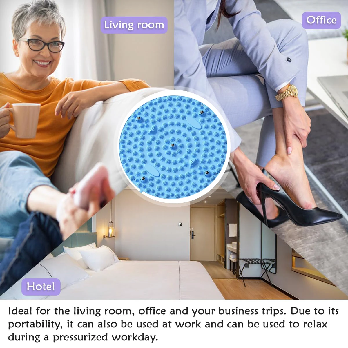 Foot Massage Mat Acupressure Mat Foot Reflexology Walking Toe Plate Magnetic Therapy Acupressure Disc Pressure point Pads Board