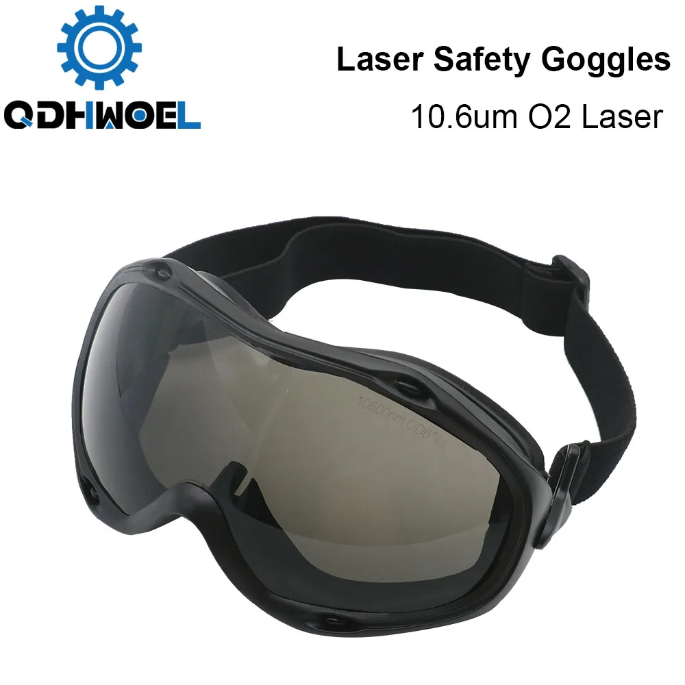 QDHWOEL-Lunettes de sécurité laser à fibre de CO2 Hong6 + 10,6 um, style F 10600nm, lunettes de protection, bouclier, lunettes de protection pour machine à CO2