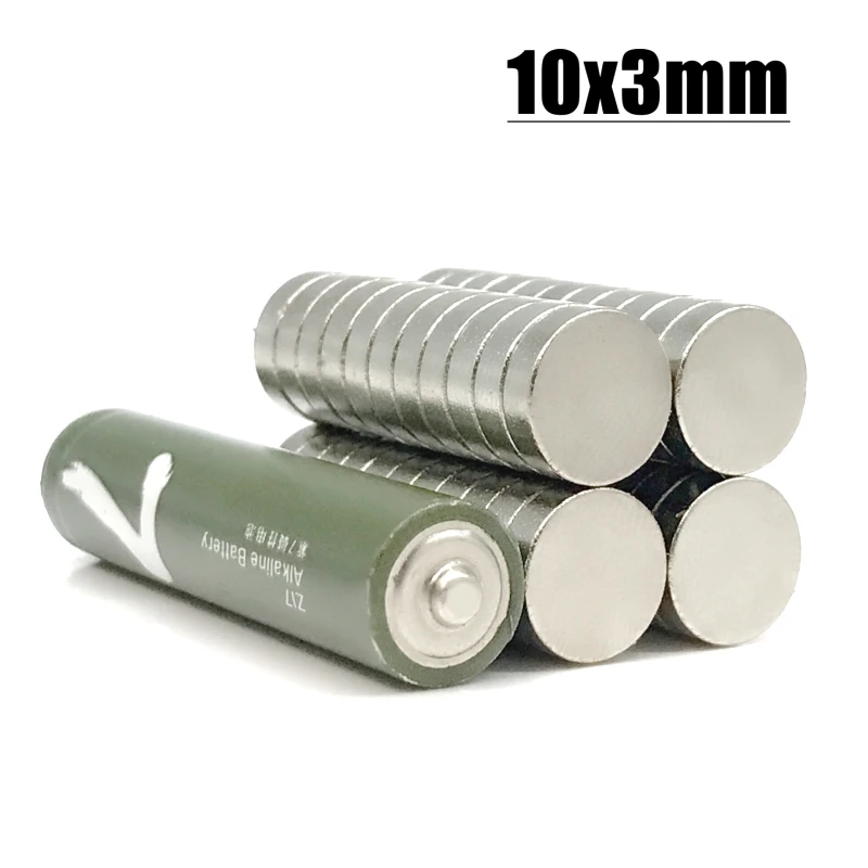 5/20/50/100/200/500Pcs 10x3 Super Poderoso Em Massa Forte Rodada NdFeB Ímãs De Disco De Neodímio Dia N35 ímã de Terras Raras 10*3 IMANES