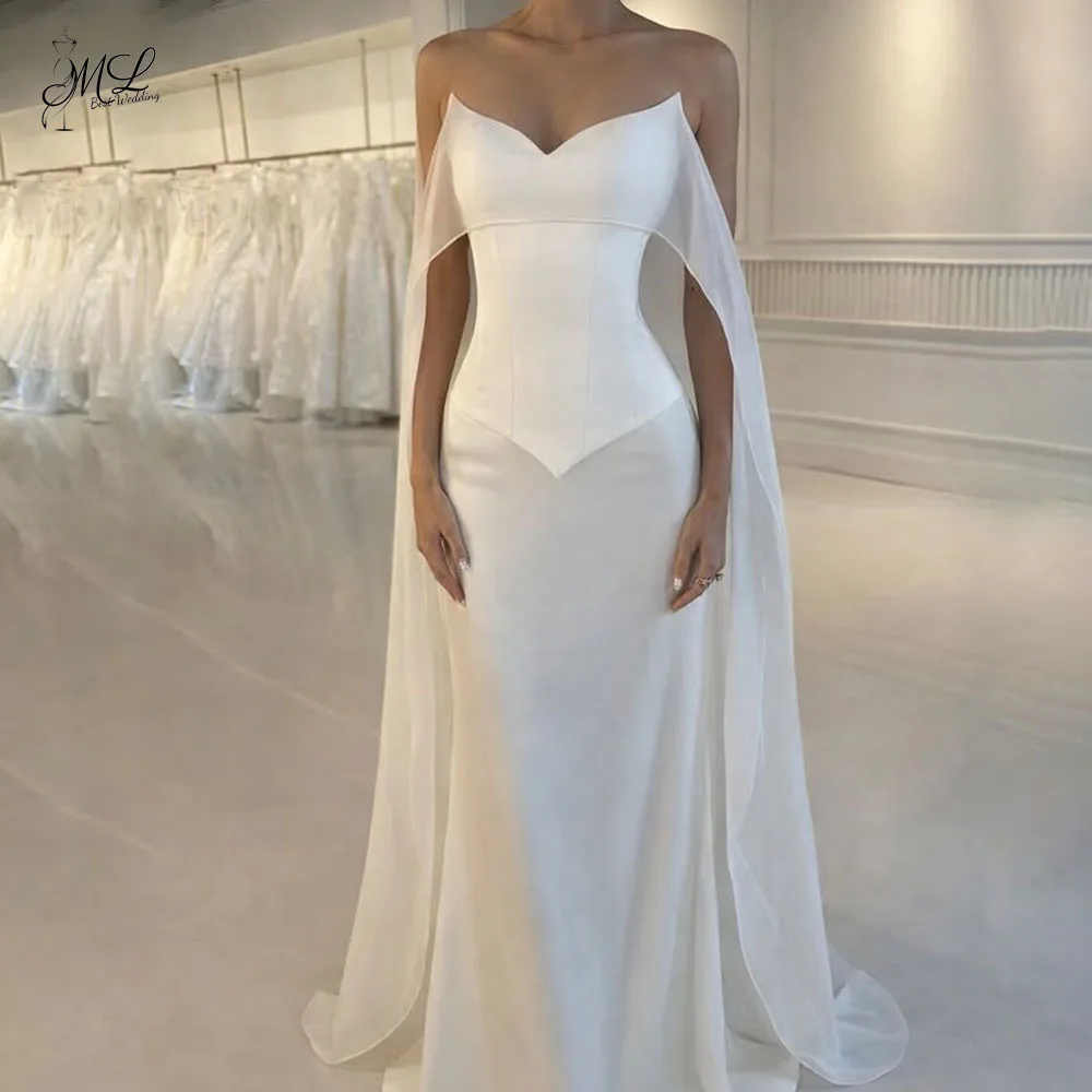 ML Graceful Ivory Wedding Dress Sweetheart Mermaid Classic Bridal Gowns Formal Bride Dresses with Float Customized New Design