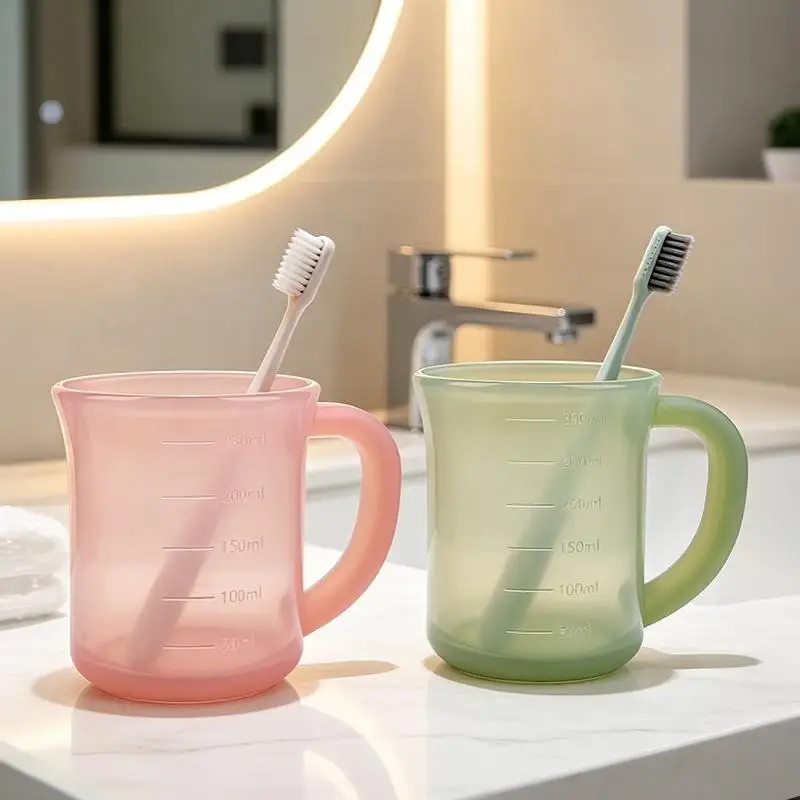 Silicone Graduated Cup, Silicone Water Cup And Measuring Cup, Anti-Drop Water Cup, Outdoor Water Cup, Visible Dual-Scale Liquid
