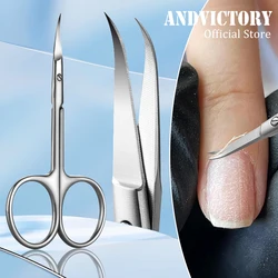 1Pcs Cuticle Scissors Russian Style Sharp Precision Curved Tip Nail Dead Skin and Hangnail Scissors Professional Cuticle Trimmer