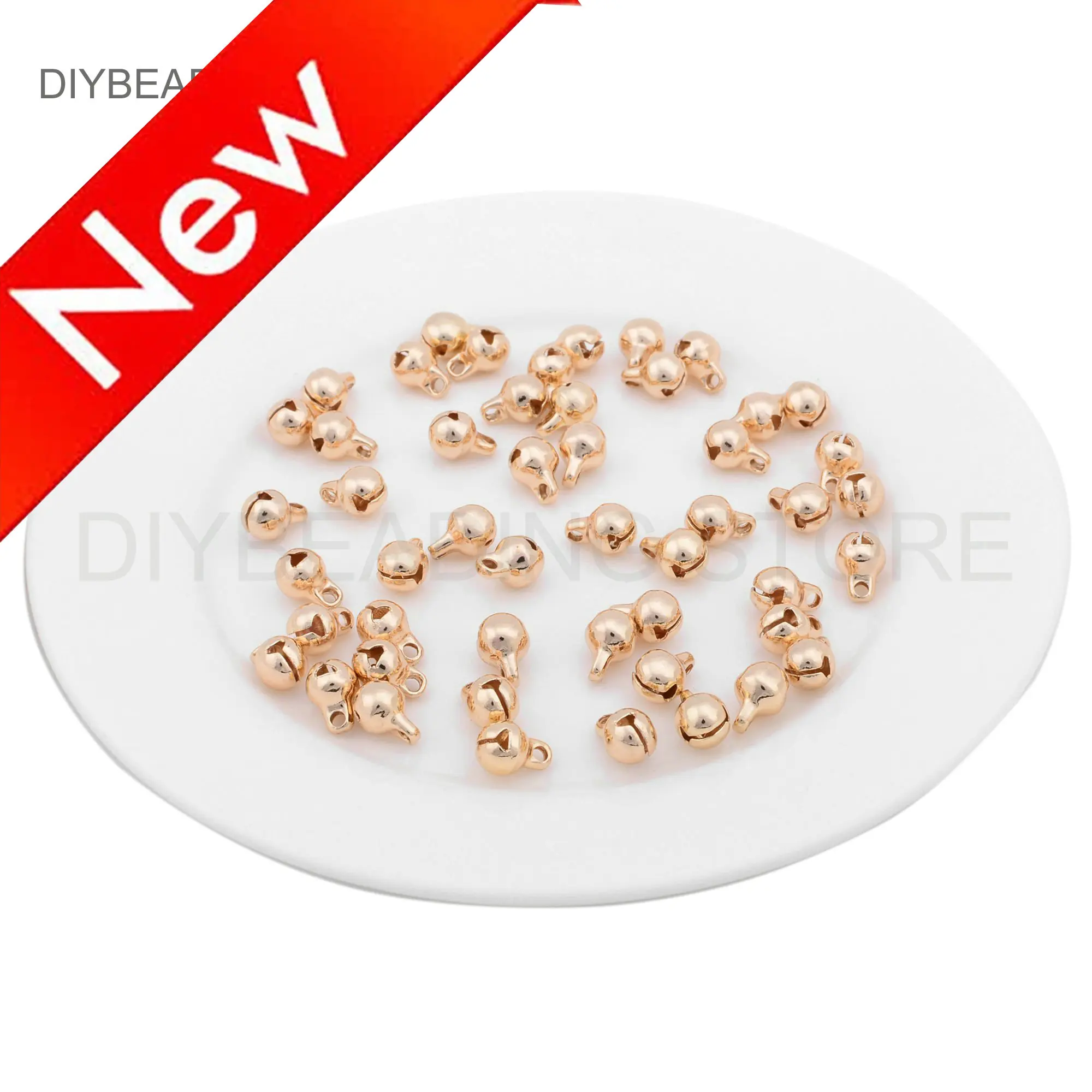 

Jingle Bell Charms for Earring Making Supplies 14K Gold Plated Brass Small Cute Round Bell Shape Finding Bulk Wholesale(3 Sizes)