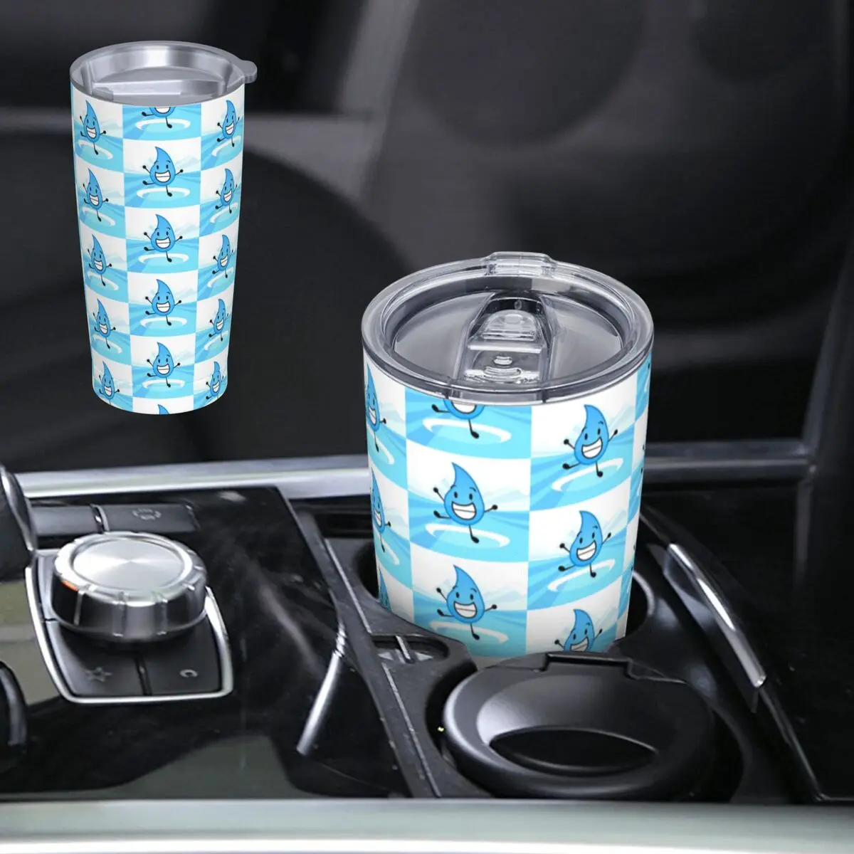 Battle For Dream Island BFDI Teardrop Stainless Steel Tumbler Vacuum Insulated Mugs Thermal Cold Cup Straw With Lid 20oz
