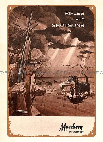 1965 Mossberg Rifles Shotguns hunting firearm metal tin sign home wall art